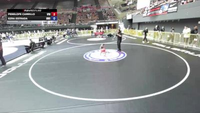 45 lbs Quarters - Penelope Carrillo, Visalia Pioneers Wrestling vs Ezra Estrada, Madera Wrestling Club