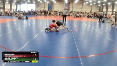 68 lbs Rd# 3 12:00pm Friday - Asher Franco, Terps XPress vs Ian Weber, Great Neck WC National Team