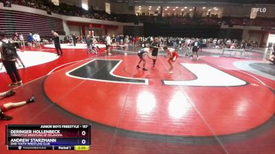 157 lbs Champ. Round 2 - Andrew Starzmann, Enid Youth Wrestling Club vs Deringer Hollenbeck, Threestyle Wrestling Of Oklahoma