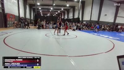 110-115 lbs Round 4 - Anastasia Fiorini, Washington vs Maya Lindauer, Thurston County Wrestling Club