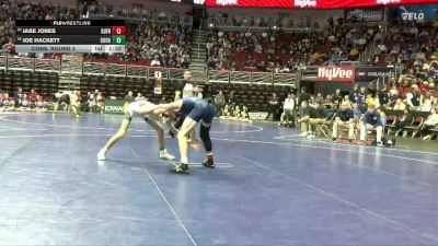 1A-120 lbs Cons. Round 3 - Joe Hackett, Columbus Catholic vs Jase Jones, Sumner-Fredericksburg