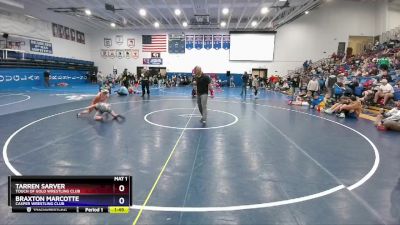 92 lbs Round 4 - Tarren Sarver, Touch Of Gold Wrestling Club vs Braxton Marcotte, Casper Wrestling Club