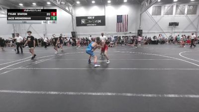 120 lbs Round 2 (6 Team) - Tyler Staton, Botetourt TC vs Jace Weinerman, GPS Red