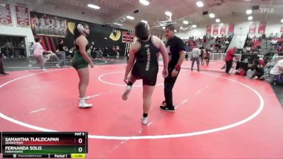 190 lbs Cons. Round 3 - Samantha Tlalzicapan, Segerstrom vs Fernanda Solis, Eisenhower