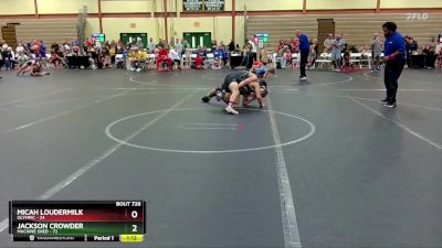 120 lbs Semifinal - Micah Loudermilk, Olympic vs Jackson Crowder, Machine Shed