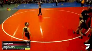 55 lbs Semis (4 Team) - Brogan Lange, Caledonia/Houston vs Ryker Pesta, Staples