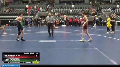 140 lbs Semifinal - Bjorn Paulson, Nebraska Boyz vs Liam Thompsen, Gretna Youth Wrestling