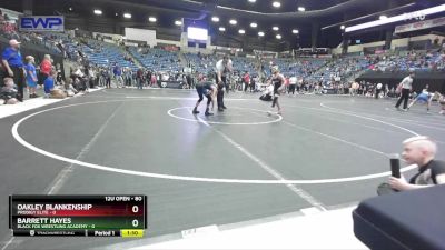 80 lbs Champ. Round 1 - Oakley Blankenship, Prodigy Elite vs Barrett Hayes, Black Fox Wrestling Academy