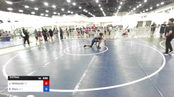 190 lbs 3rd Place - Johnathan Velasquez, Ike Mob vs Brian Story, No Team