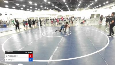 190 lbs 3rd Place - Johnathan Velasquez, Ike Mob vs Brian Story, No Team