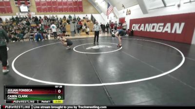 157 2B 1st Place Match - Julian Fonseca, Okanogan vs Casen Clark, Tonasket