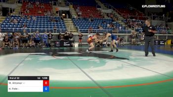 182 lbs Rnd Of 32 - Michael Altomer, New York vs Hunter Pate, Illinois