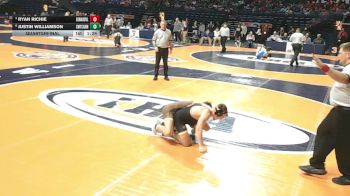 3A 144 lbs Quarterfinal - Ryan Richie, Edwardsville (H.S.) vs Justin Williamson, Chicago (Mt. Carmel)