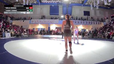 125 lbs 1st Place Match - Caddy Tverdy, Eagle High School vs Bella Eddins, Grace