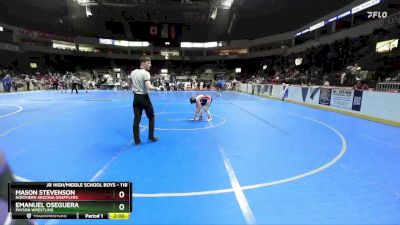 118 lbs Champ. Round 1 - Mason Stevenson, Northern Arizona Grapplers vs Emanuel Oseguera, Payson Wrestling