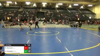 102 lbs 3rd Place - Nicholas Bennett, Columbus Wrestling Org. Maroon vs Kaden Kowalek, Kearney Matcats Gold