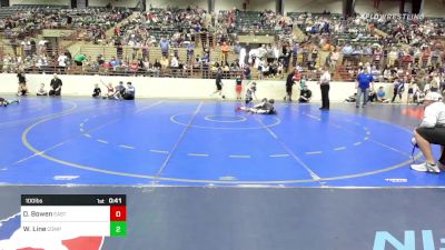 100 lbs Semifinal - Dylan Bowen, East Jackson Takedown Club vs Wyatt Line, Compound Wrestling