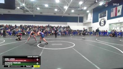 138 lbs Champ. Round 1 - Joel Loza, Canyon Springs High School Wre vs Nathan Mercer, Valencia HS