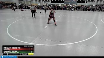 155 lbs Cons. Round 2 - Madison Raper, Midwest Xtreme Wrestling vs Ashlynn Eckerman, Wisconsin