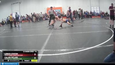 72 lbs Round 1 - Lorick Staton, Swamp Rabbit Wrestling Club vs Calvin McLain, Summerville Takedown Club