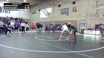 285 lbs Cons. Round 2 - Savion Galloway, Evergreen State College vs Camden Roofener, Linfield University