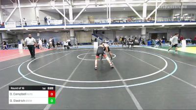 133 lbs Round Of 16 - David Campbell, Rutgers University-Unattached vs Darby Diedrich, Brown University