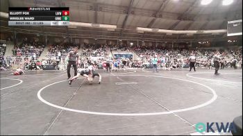 52 lbs Consi Of 8 #1 - Elliott Fox, Locust Grove Youth Wrestling vs Wriglee Ward, Grover Rains Wrestling Club