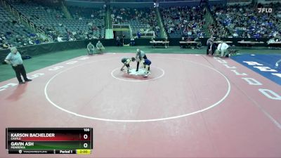 106 lbs Champ. Round 1 - Gavin Ash, Monrovia vs Karson Bachelder, Castle