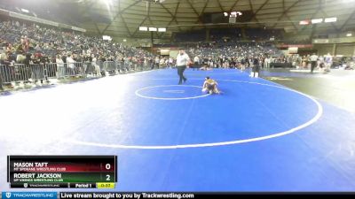 77 lbs Quarterfinal - Mason Taft, Mt Spokane Wrestling Club vs Robert Jackson, UP Vikings Wrestling Club