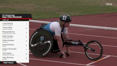 High School Boys' 400m Wheelchair, Finals 1