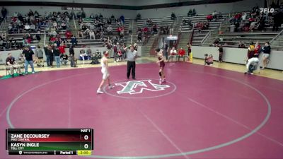 106 lbs Quarterfinal - Zane Decoursey, Pike Central vs Kasyn Ingle, Tell City