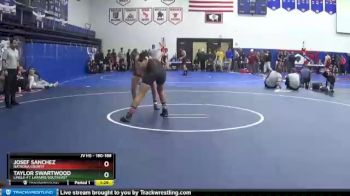 180 lbs Championship Bracket - Taylor Swartwood, Lingle-Ft. Laramie/Southeast vs Josef Sanchez, Natrona County
