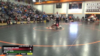 69 lbs Quarterfinal - Braxton McLaren, Hammerin Hawks vs Wyatt Gaul, Ed-Co