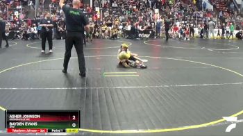 61 lbs Champ. Round 2 - Bayden Evans, JPW vs Asher Johnson, Hudsonville WC