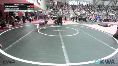 64 lbs Consi Of 8 #2 - Keaton Gregory, Vian Wrestling Club vs Messiah Hausler, Raw Wrestling Club
