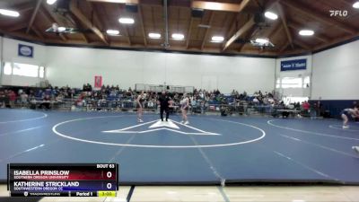 160 lbs Cons. Round 3 - Katherine Strickland, Southwestern Oregon CC vs Isabella Prinslow, Southern Oregon University