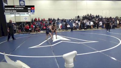 110 lbs Champ. Round 1 - Jacqueline Placencia, Simpson University (CA) vs Isabelle Inda, Menlo Oak Squad