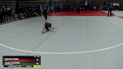 45 lbs Cons. Round 1 - Kasen Schafer, Quad County vs Colson Pedri, K-M