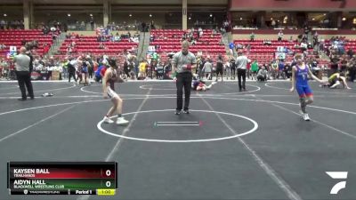 70 lbs Cons. Round 3 - Aidyn Hall, Blackwell Wrestling Club vs Kaysen Ball, Trailhands