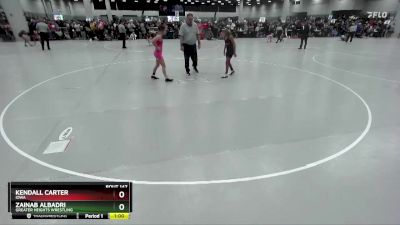 105 lbs Cons. Round 1 - Zainab Albadri, Greater Heights Wrestling vs Kendall Carter, Iowa