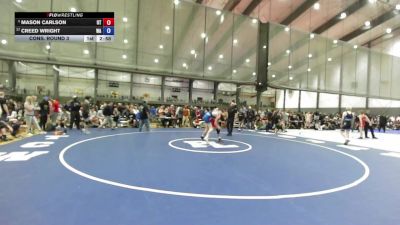 Junior Boys FS - 132 lbs Champ. Round 3 - Mason Carlson, UT vs Creed Wright, WA