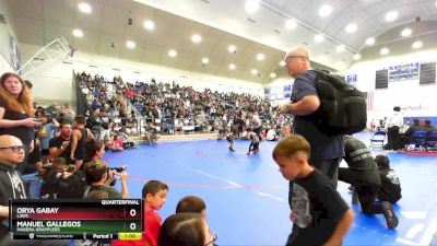 49 lbs Quarterfinal - Orya Gabay, LAWC vs Manuel Gallegos, Madera Grapplers