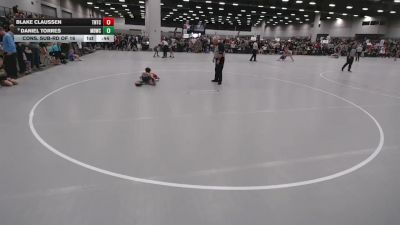 59 lbs Cons. Sub-rd Of 16 - Blake Claussen, Team Nazar Training Center vs Daniel Torres, Mat Demon Wrestling Club
