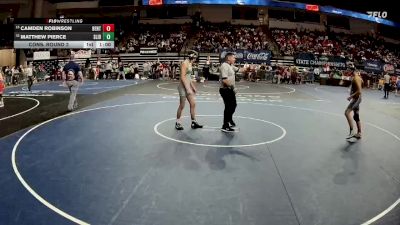 D 1 144 lbs Cons. Round 2 - Camden Robinson, Benton vs Matthew Pierce, Slidell