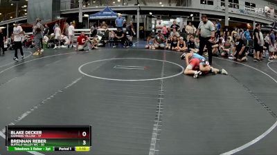 88 lbs Round 6 (8 Team) - Brennan Reber, Buffalo Valley WC vs Blake Decker, Hammers Yellow