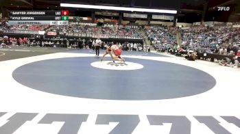 144 lbs Quarterfinal - Sawyer Jorgensen, Lansing HS vs Kyle Grewal, Overland Park-St. Thomas Aquinas HS