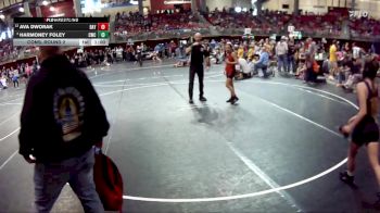 101 lbs Cons. Round 2 - Harmoney Foley, Centennial Wrestling Club vs Ava Dworak, Elgin Wolfpack