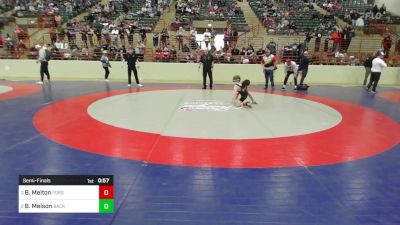 55 lbs Semifinal - Benson Melton, Forsyth Central Wrestling vs Bentley Melson, Backyard Brawlers Wrestling Club