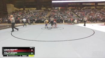 6A - 138 lbs 5th Place Match - Phillip Bowers, Wichita-Northwest vs Logan Meinheit, Blue Valley West