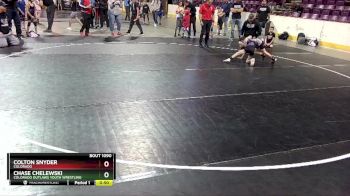 56 lbs Cons. Round 3 - Chase Chelewski, Colorado Outlaws Youth Wrestling vs Colton Snyder, Colorado